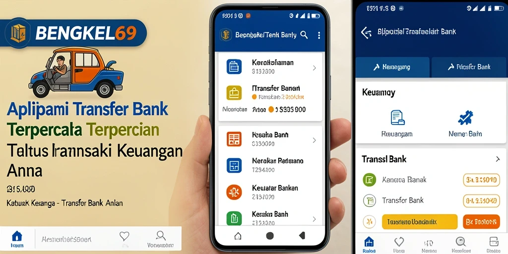 Tampilan antarmuka pengguna aplikasi BENGKEL69 yang modern dan fungsional.
