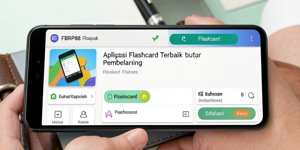 Tampilan antarmuka aplikasi Flashcard FBRP88 yang ramah pengguna.