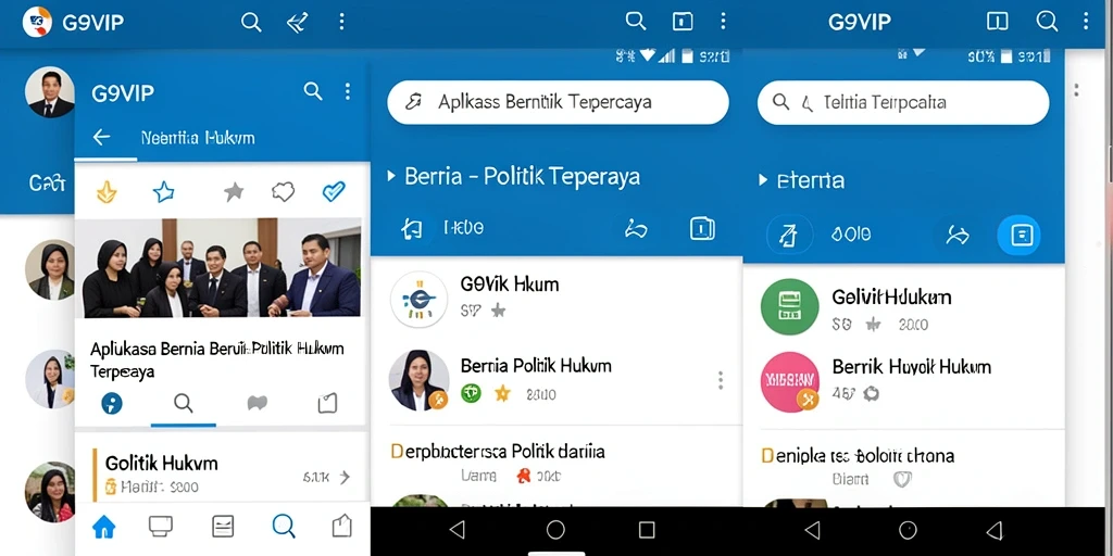 Antarmuka G9VIP yang informatif tentang berita Politik Hukum.