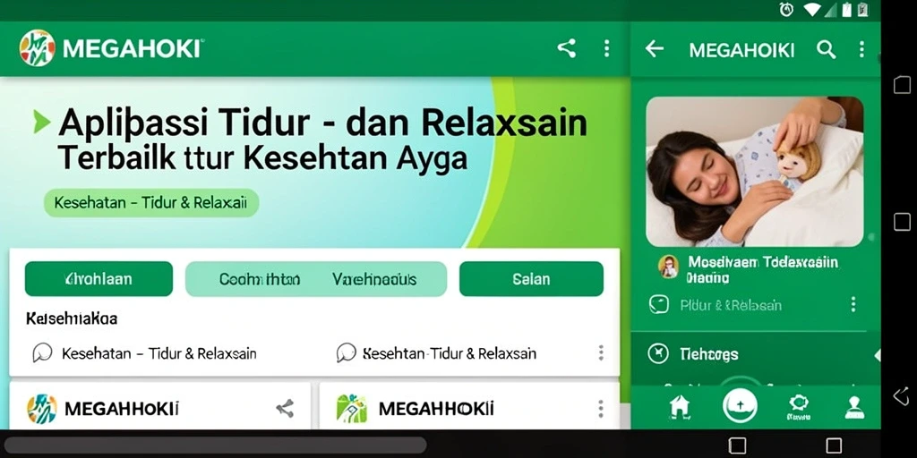 Antarmuka MEGAHOKI menenangkan untuk penggunaan Tidur & Relaksasi.